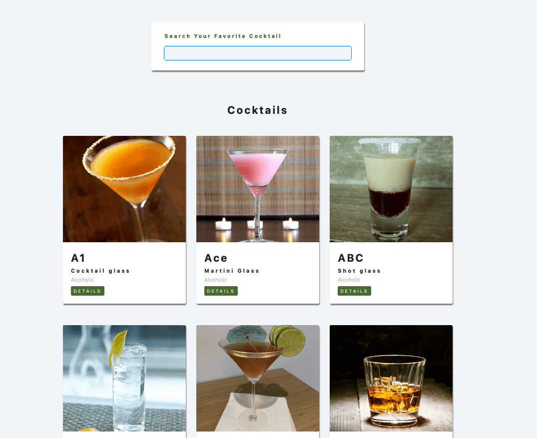 Cocktail database